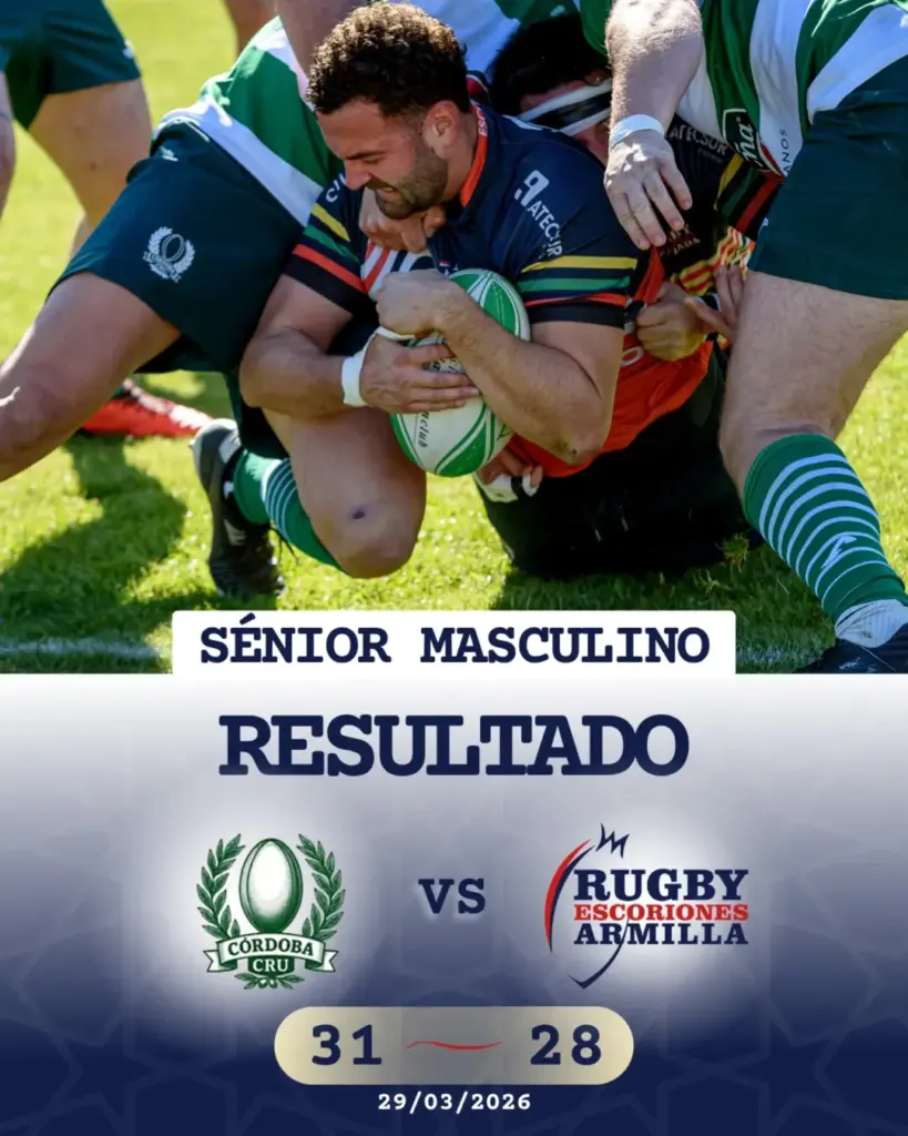 23 Resultado Córdoba vs Sénior masculino 29-03-26